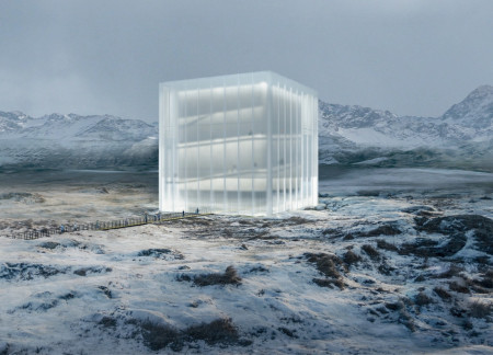 Polycarbonate Facade Merging With Reinforced Concrete Framework for a Cinematic Pavilion Experience