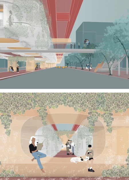 Inflatable PVC Shelters Utilizing Urban Viaducts for Compact Living Solutions  