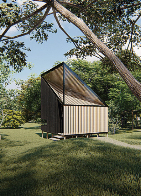 Timber Cladding and Structural Glass Create a Serene Retreat in New Zealand Countryside