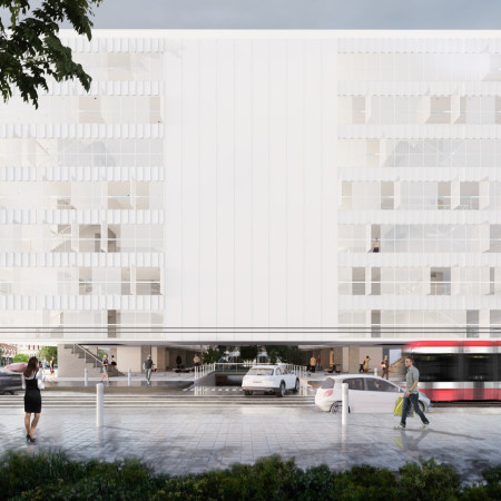 Charred Wooden Shingles and Glass Facades in Sustainable Multifamily Housing  