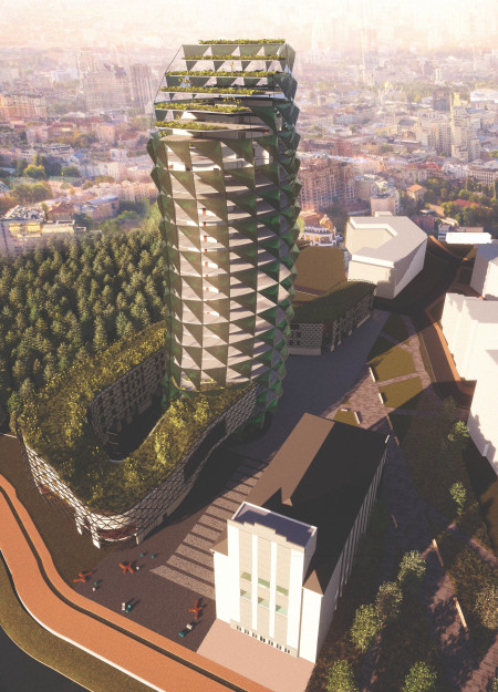 Algae Panels and Vertical Farming Enriching Urban Living Spaces with Green Integration  
