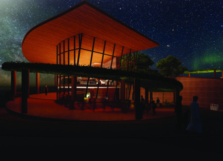 Rammed Earth Curvilinear Structure Embracing Natural Landscapes for Wildlife Observation  