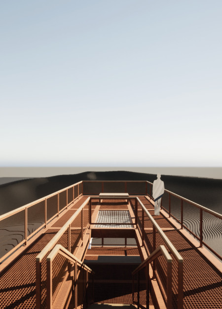 Corten Steel Facade and Elevated Living Spaces Embracing Natural Terrain  
