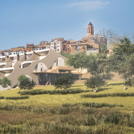 Catenary Arches Crafted With Masonry and Solar Panels for Artist Residences  