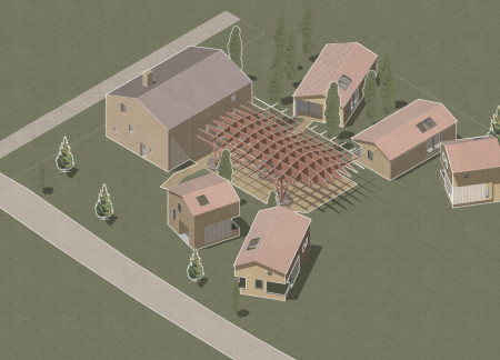 Natural Cork Cladding and Glulam Framework Harmonize in a Sustainable Retreat Design