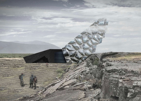 Geothermal Visitor Center Built With Prefabricated Metal And Glass Elements Overlooking A Tectonic Divide  