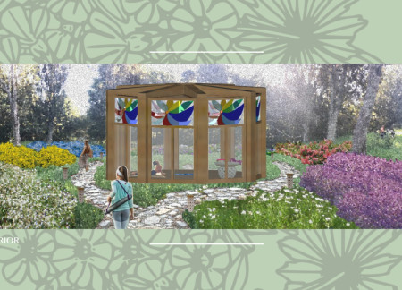 Sacred Geometry in Natural Wood Retreat Incorporating Glass Elements and Local Materials