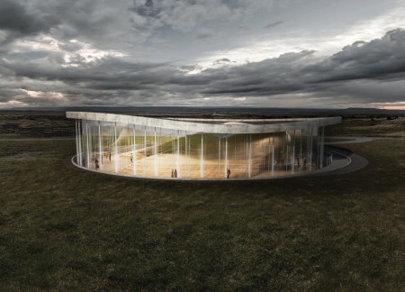 Immersive Steel and Glass Pavilion Embracing Icelandic Terrain with Sustainable Timber Elements