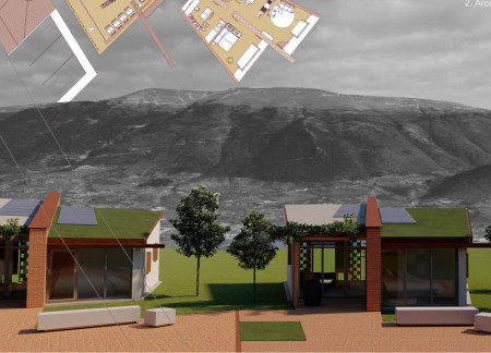 Sustainable Communal Living Crafted with Xlam Wood and Green Roofing Elements