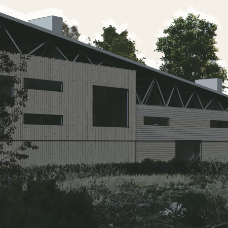Charred Wooden Shingles and Cross-Laminated Timber Panels Create Seamless Integration with Nature in Family Living