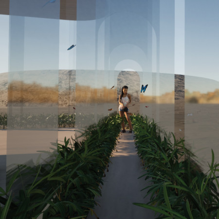 Thermal Regulation Through Double-Skin Glass Facade in a Biophilic Urban Greenhouse  