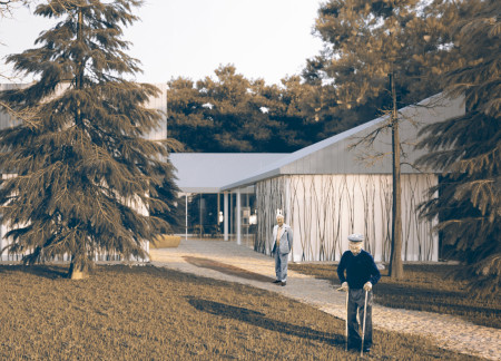 Charred Wooden Shingles and Natural Light Foster Serenity in a Modern Hospice Design  