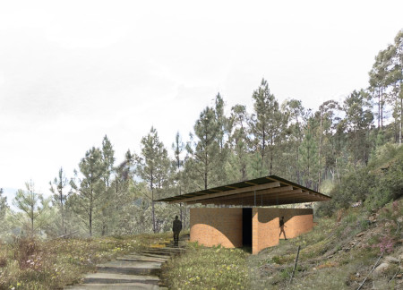 Charred Wooden Shingles and Cross-Laminated Timber Form a Dynamic Community Gathering Space