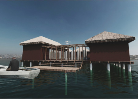 Thatch Roofed Modular Housing Utilizing Recycled Wood and Sustainable Materials in Coastal Lagos