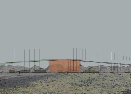Elevated Pathway Crafted from Steel and Timber Panels Integrating Geothermal Features in a Unique Geological Landscape