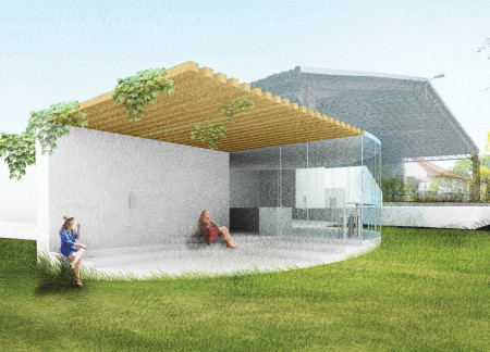 3D-Printed Polymer Walls and Circular Glazing in a Seasonal Wine Tasting Experience  
