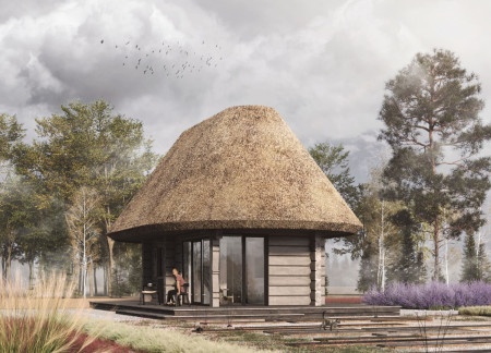 Charred Wooden Shingles and Reclaimed Timber Roam Within a Coastal Community Retreat  