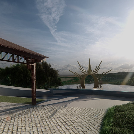 Charred Wooden Shingles and Passive Design Strategies in a Winery Experience  