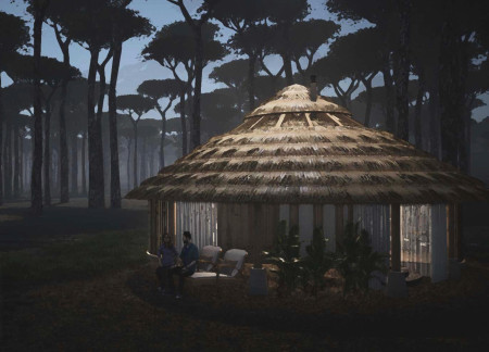 Bamboo Framed Retreat With Thatched Roofs Nestled in Cambodian Forests  