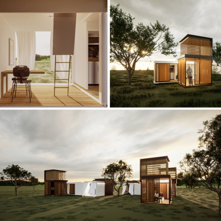 Floating Retreat Crafted with Cross-Laminated Timber and Bamboo for Sustainable Living