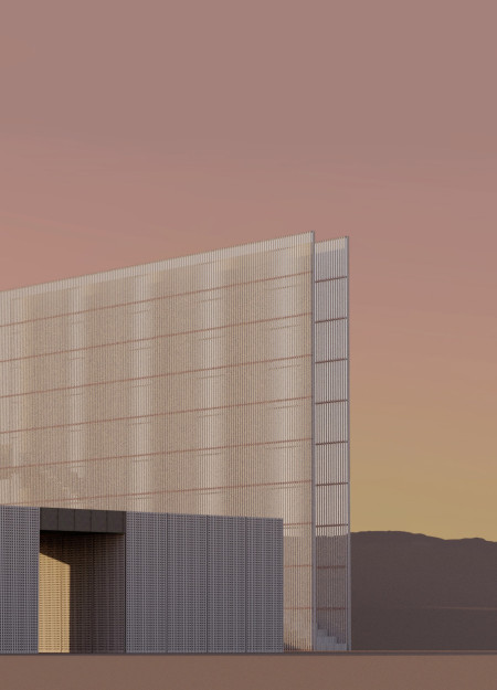 Perforated Aluminum Facade Merging Elevated Pathways with Scenic Landscapes  