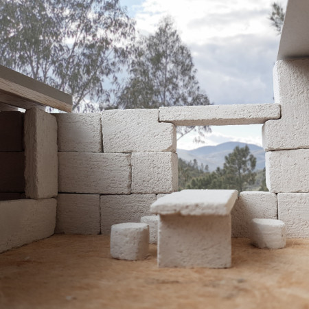 Massive Granite And Cork Integration Within A Tranquil Retreat Design