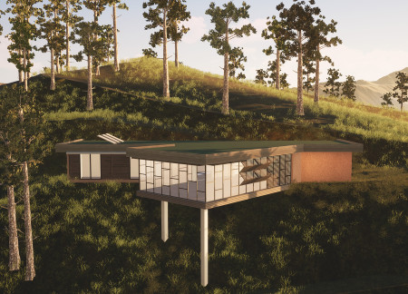 Hempcrete Wellness Studio with Green Roof Emphasizing Natural Light and Community Interaction