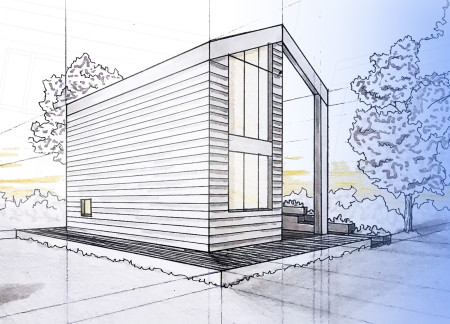 Bamboo and Composite Wood Unite in a Self-Sufficient Retreat Within Nature's Embrace