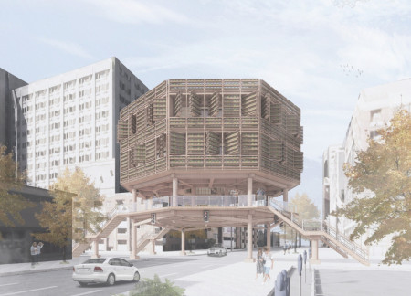 Charred Wooden Shingles and Cross-Laminated Timber Create a Multi-Functional Community Hub