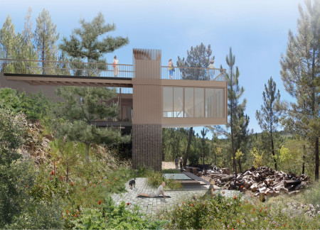Harnessing Natural Light With Expansive Glass and Sustainable Concrete in a Mindful Community Space