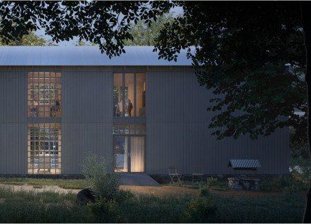 Cross-Laminated Timber Panels and Charred Shingles Define a Versatile Artist Workspace Near Lake Cormetoe