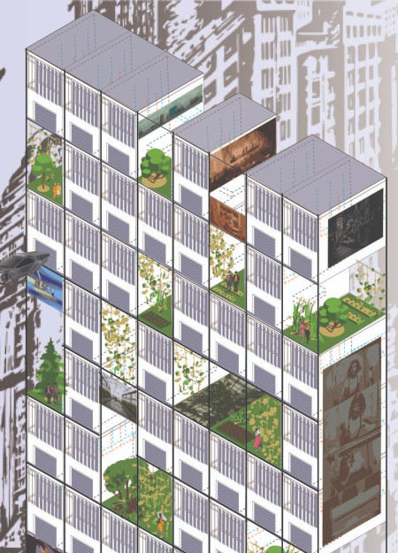 Charred Wooden Shingles and Natural Green Roofs Enrich Sustainable Living Spaces in Urban Context