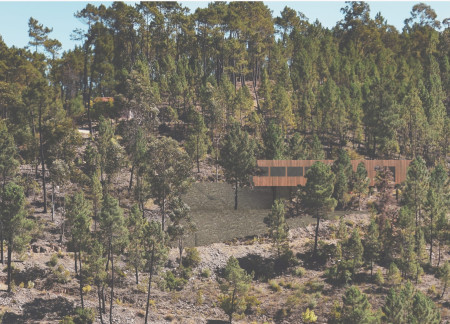 Charred Wooden Shingles on Elevated Timber Structure For Community Retreat