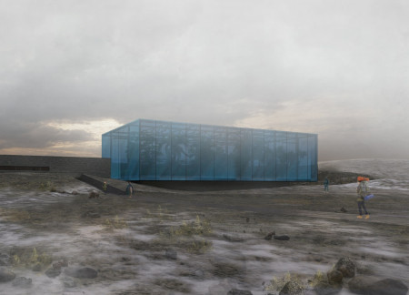 Volcanic Concrete Meets Geothermal Landscapes in a Modern Greenhouse Restaurant  
