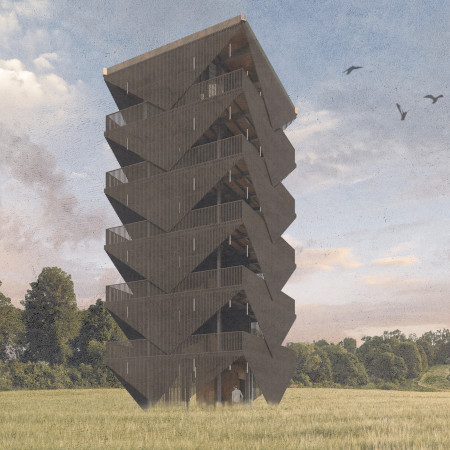 Stepped Terraces of Charred Wooden Shingles Integrate with Local Ecosystem for Community Engagement  
