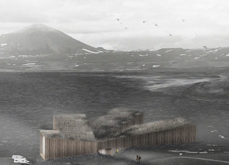 Larch-Clad Structure Embracing Volcanic Terrain with Geothermal Efficiency