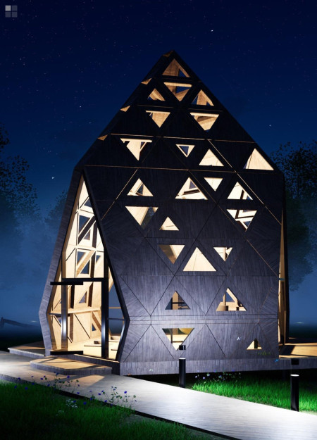 Cross-Laminated Timber and Sacred Geometry Create a Serene Retreat in Nature