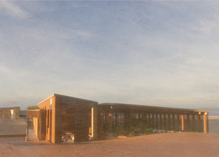 Charred Wooden Shingles and Cross-Laminated Timber Embrace Community Agriculture