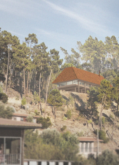 Funnel-Shaped Skylight and Sustainable Clay Roof Elevate a Yoga Retreat Amidst Nature