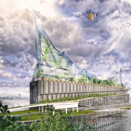 Vertical Gardens and Geothermal Pools Elevate A Revitalized Silo Into A Multifunctional Community Hub  