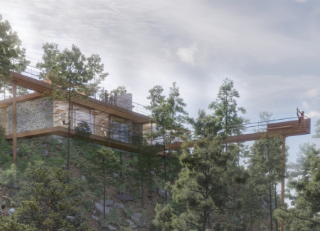 Charred Wood Shingles and Cross-Laminated Timber Define a Serene Retreat in the Forest
