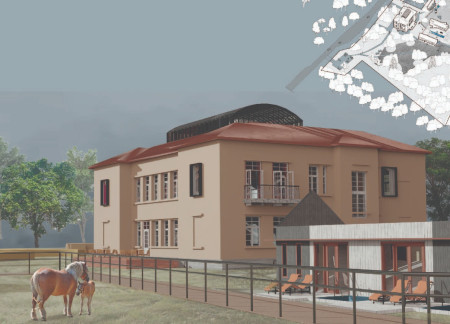 Charred Wooden Shingles and Transparent Designs Create a Cultural Hub for Equine Heritage