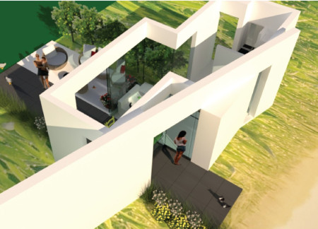 Recycled Steel Framework and Low-E Glass Create a Harmonious Microhome Emphasizing Eco-Friendly Living