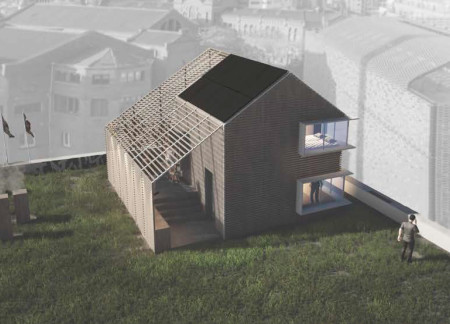 Charred Wooden Shingles and Cross-Laminated Timber Panels Create a Compact Urban Retreat  