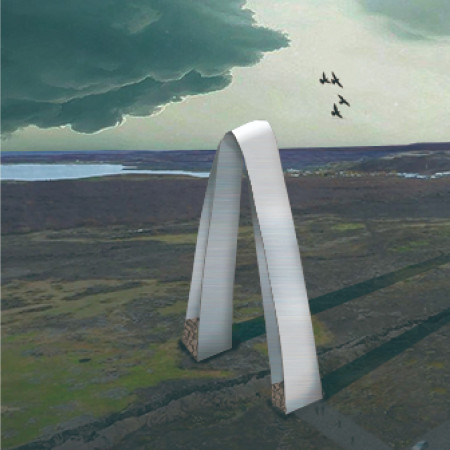 Tensile Structure of Natural Volcanic Rock Embracing Tectonic Landscapes for a Multifunctional Visitor Experience