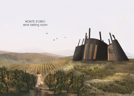 Charred Wood Facade Harmonizing With Sustainable Cork In A Vineyard Tasting Space