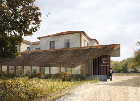Charred Wooden Shingles and Cross-Laminated Timber Panels Define a Community-Focused Space