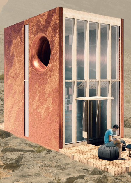 Venturi-Inspired Microhome Utilizing Metal Sheets and Composite Wood for Enhanced Efficiency