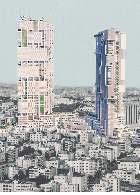 Vertical Gardens and Green Facades in Reinforced Concrete Towers Redefining Urban Living  