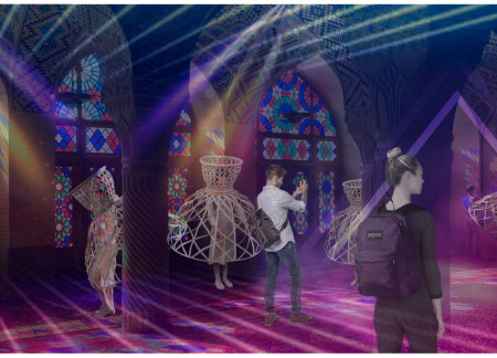 Dynamic Lighting and Modular Design with Translucent Fabrics in a Nightlife Hub